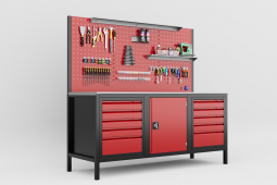 2 Metre 10 Çekmeceli Dolaplı Çalışma Tezgahı