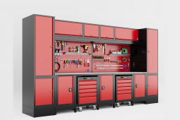 4 Metre Modüler Çalışma Tezgahı 2 Takım Arabalı