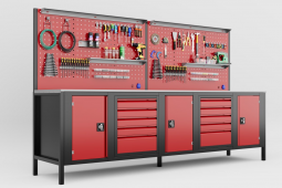 3 Metre 10 Çekmeceli Dolaplı Çalışma Tezgahı